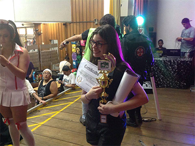 Ganhadora do Desfile Cosplay.